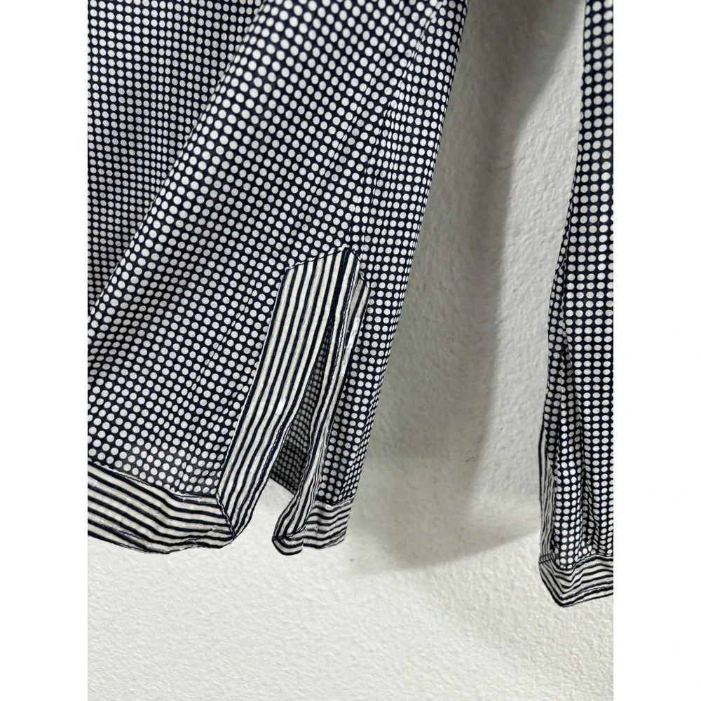 Tory‎ Burch Stephanie Tunic Polka Dot Long Sleeve Top Blouse Size 4